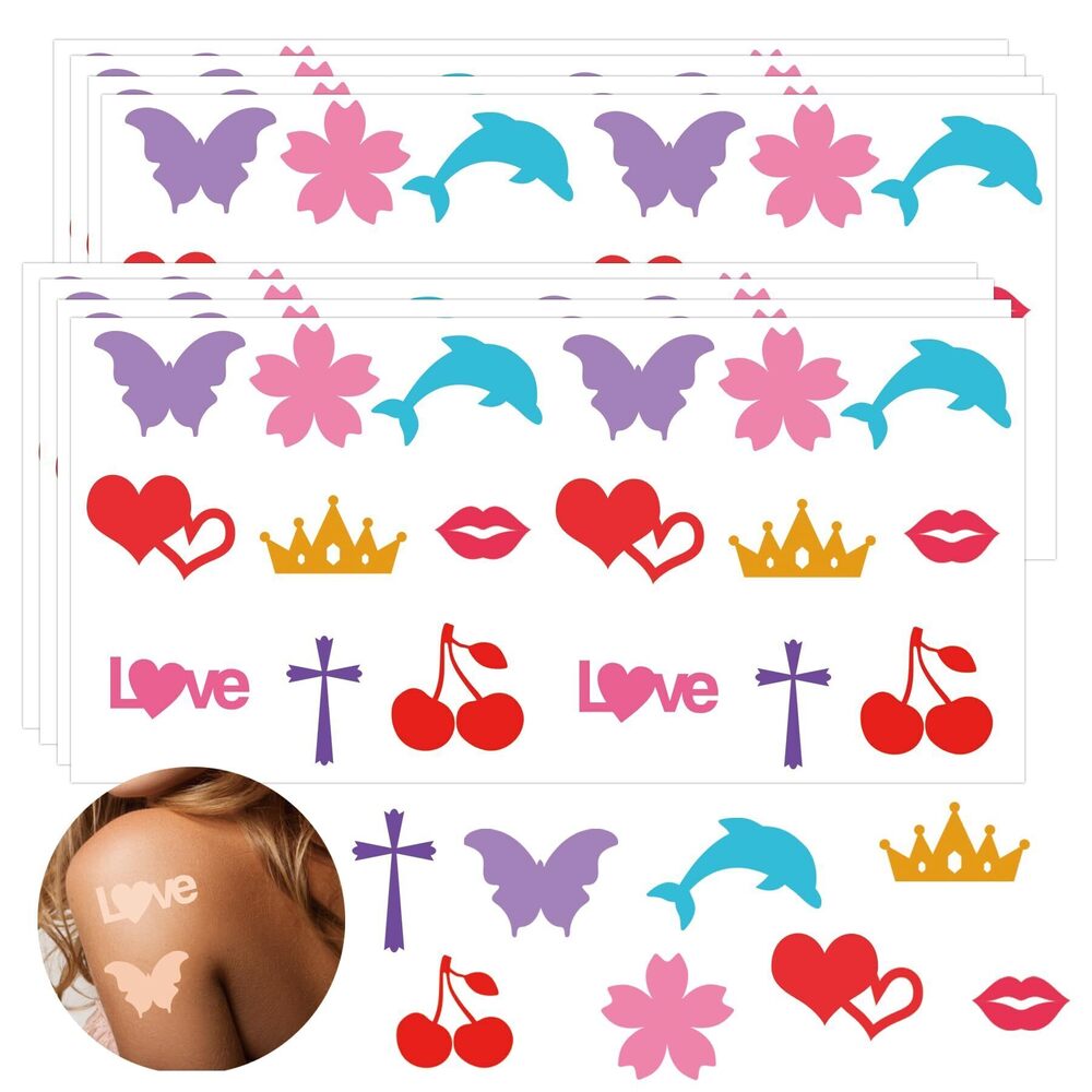 6302 270pcs Christmas Tanning Sunbathing Stickers Self Adhesive Heart Lips